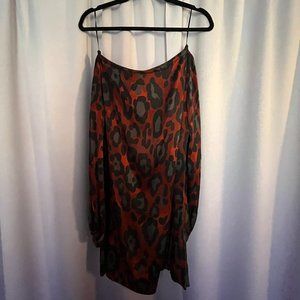 Zara Silk Animal Print Shift Dress